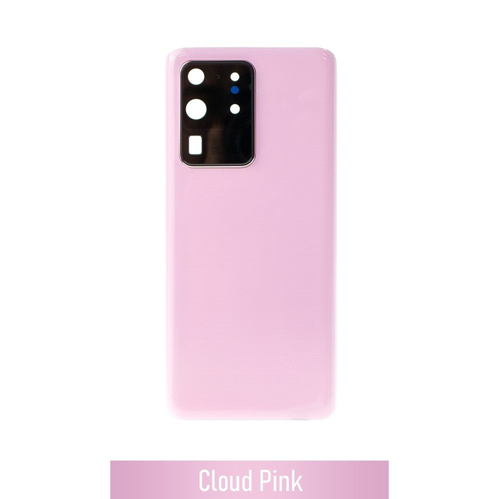 Red Rear Cover Glass For Samsung Galaxy S20 Ultra G988 (Improved Quality)-Cloud Pink Red Rear Cover Glass For Samsung Galaxy S20 Ultra G988 (Improved Quality)-Cloud Pink